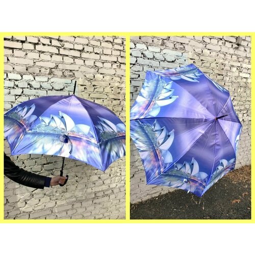 женский зонт-трости нет бренда, фиолетовый