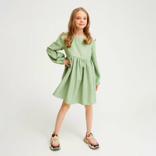 платье minaku для девочки, зеленое