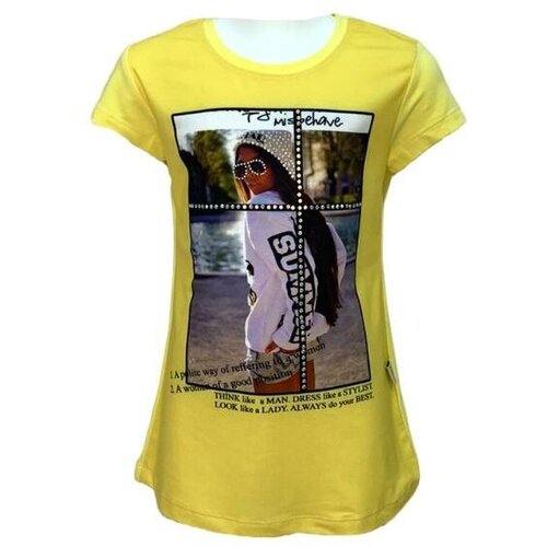 футболка wanex для девочки, желтая
