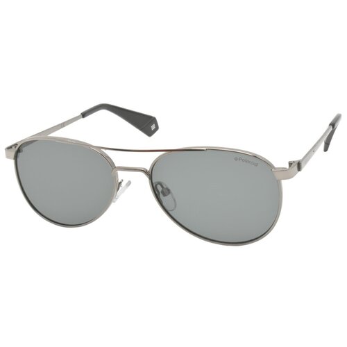 мужские авиаторы солнцезащитные очки polaroid, серебряные