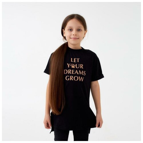 футболка с рисунком promarket для девочки, черная