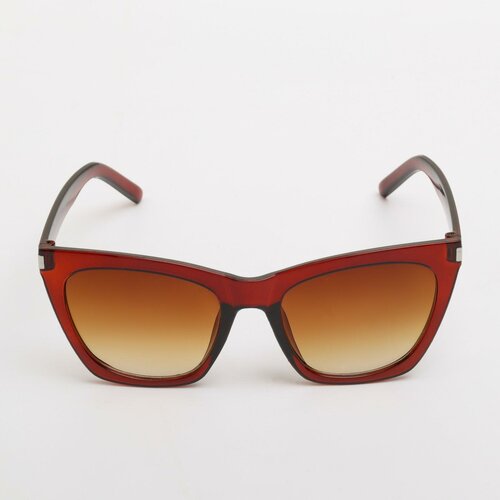 женские солнцезащитные очки кошачьи глаза мыловаренная компания, коричневые