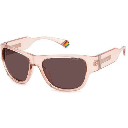 солнцезащитные очки кошачьи глаза polaroid, розовые