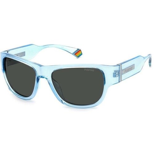 солнцезащитные очки кошачьи глаза polaroid, голубые