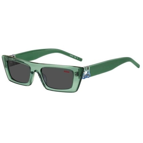женские солнцезащитные очки кошачьи глаза hugo, зеленые