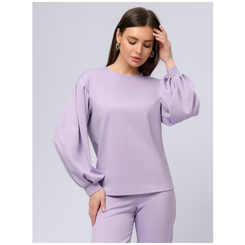 женская блузка с круглым вырезом 1001dress, фиолетовая