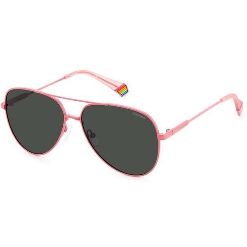 солнцезащитные очки polaroid, розовые