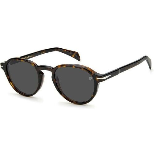 мужские круглые солнцезащитные очки david beckham, коричневые