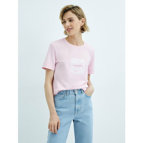 женская футболка zarina, розовая