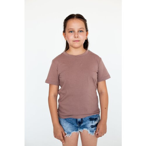 футболка с коротким рукавом любимыши для девочки, бежевая