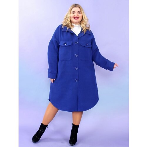 женское шерстяное пальто yaber, синее