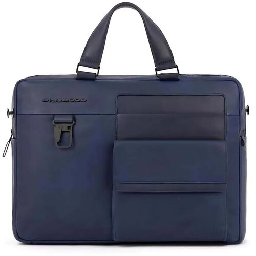 мужская кожаные сумка piquadro, синяя