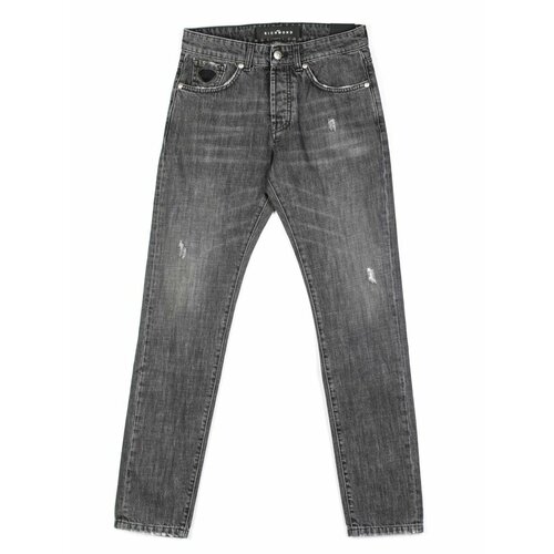 мужские потертые джинсы john richmond, серые