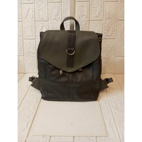женский кожаные рюкзак elena leather bag, серый