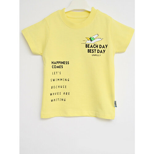 футболка unrule для мальчика, желтая