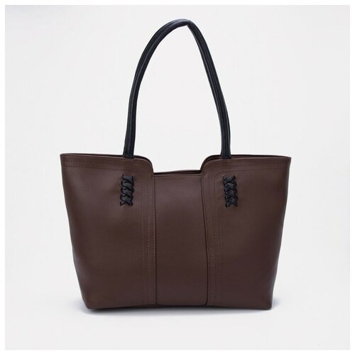 женская сумка-шоперы кнр, коричневая
