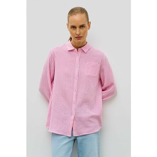 женская свободные блузка baon, розовая