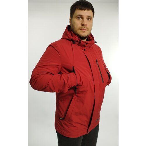 мужская куртка с капюшоном fdcentury, красная