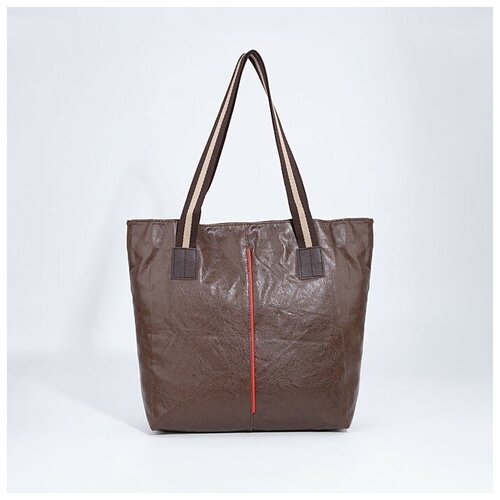 женская сумка-шоперы кнр, коричневая