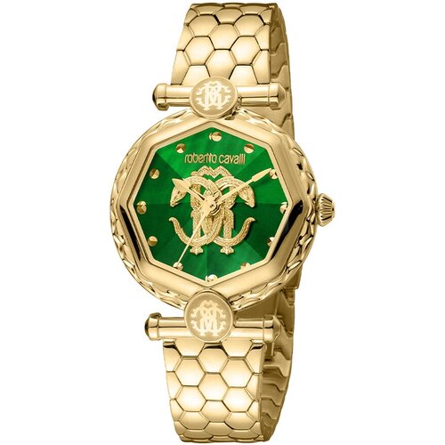 женские часы roberto cavalli by franck muller, зеленые