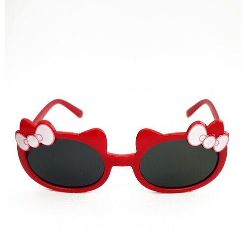 солнцезащитные очки кошачьи глаза bb body boom для девочки, красные