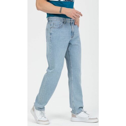 мужские прямые джинсы motor jeans, голубые