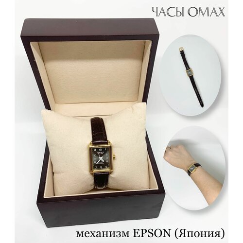 женские часы omax, коричневые