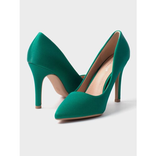 женские туфли-лодочки miss miller, зеленые