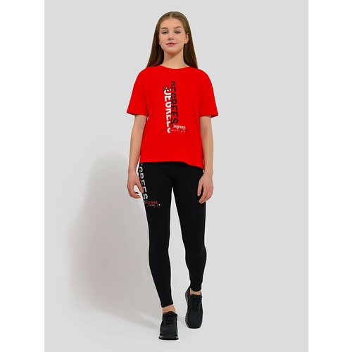 спортивные футболка vitacci для девочки, красная