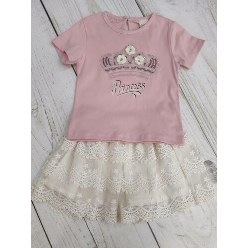 кружевные юбка бутик для малышей "мой ангелок" для девочки, розовая