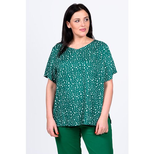 женская блузка с v-образным вырезом svesta, зеленая