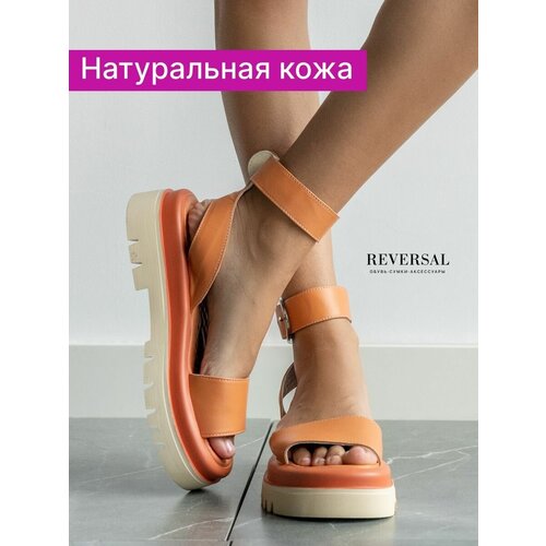 женские сандалии на платформе reversal, оранжевые