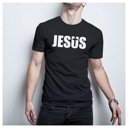 мужская футболка с круглым вырезом нет бренда, черная