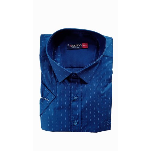 мужская рубашка с коротким рукавом bettino, синяя