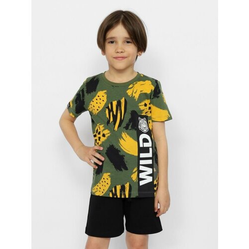 футболка с принтом cherubino для мальчика, желтая
