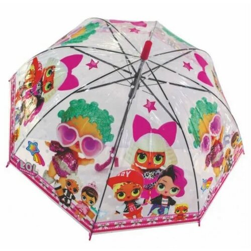 зонт-трости l.o.l для девочки, розовый