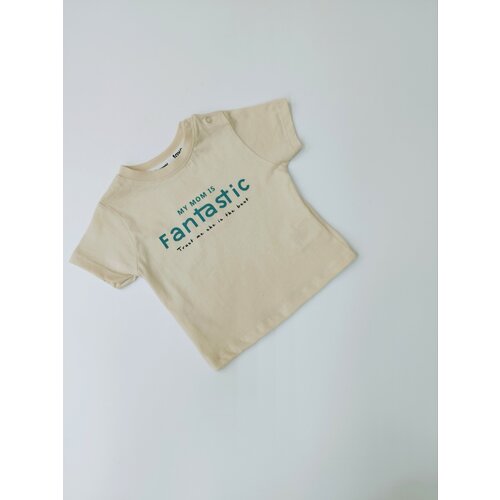 свободные футболка бутик для малышей "мой ангелок" для девочки, бежевая