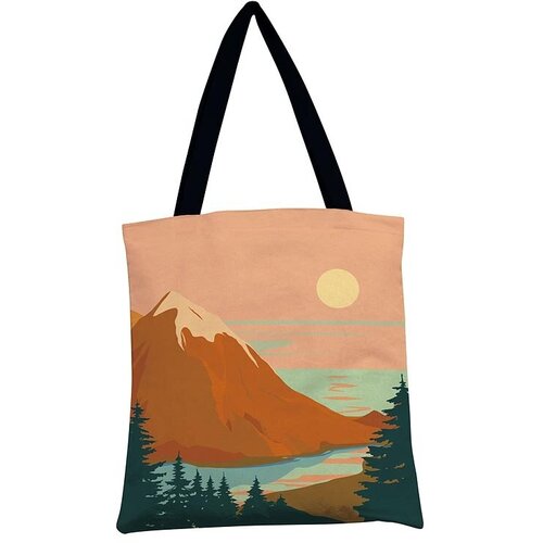 женская сумка-шоперы арт и дизайн, оранжевая
