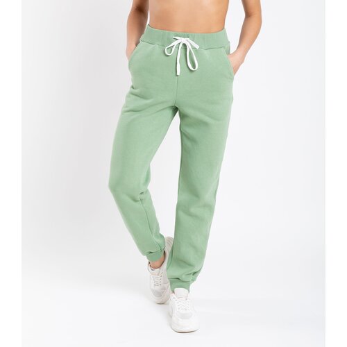 женские утепленные брюки serge, зеленые