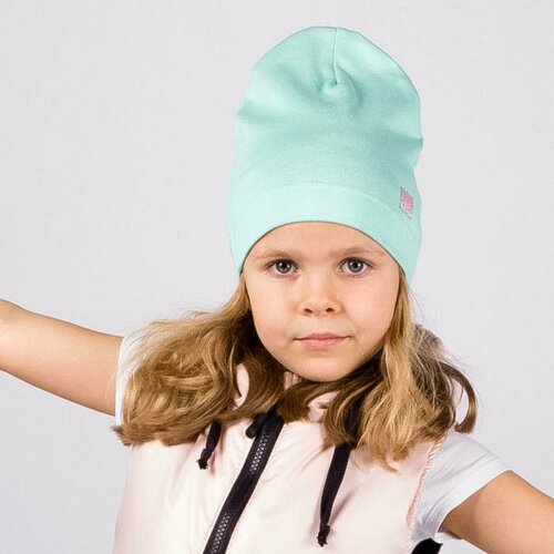 вязаные шапка hohloon для девочки, зеленая