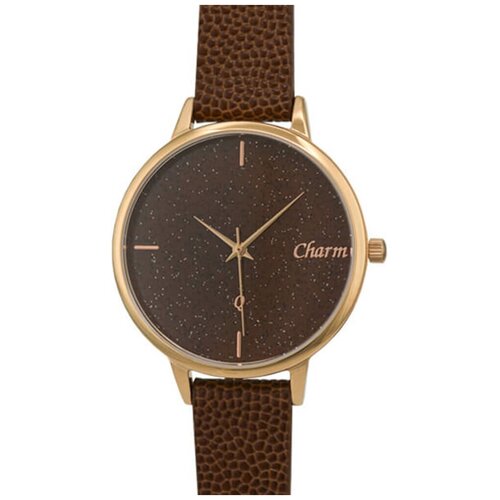 женские часы charm, коричневые