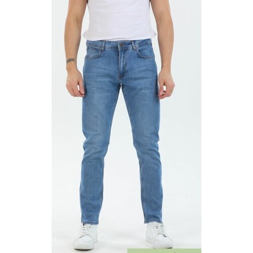 мужские зауженные джинсы motor jeans, синие