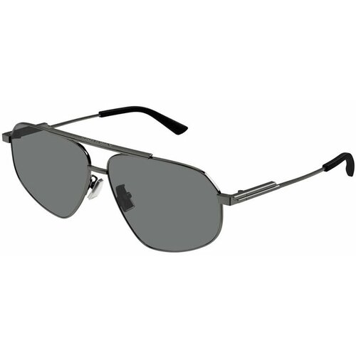 авиаторы солнцезащитные очки bottega veneta, серебряные