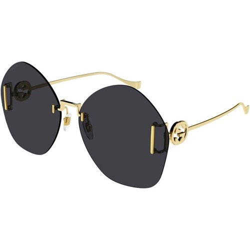 женские круглые солнцезащитные очки gucci, золотые