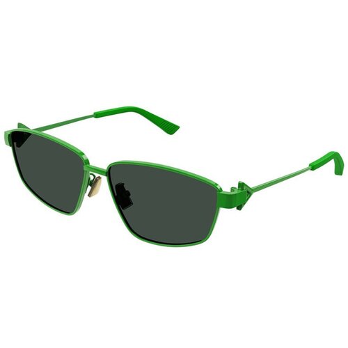 женские солнцезащитные очки кошачьи глаза bottega veneta, зеленые