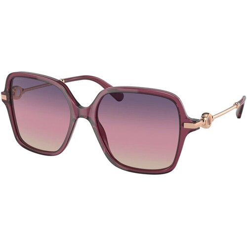 женские квадратные солнцезащитные очки bvlgari, фиолетовые