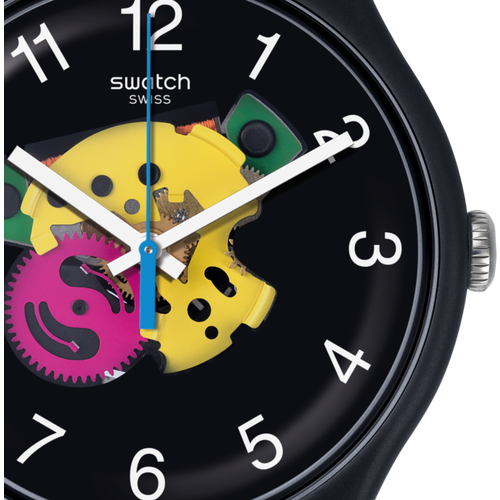 мужские часы swatch, черные