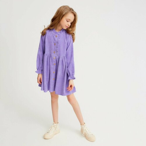 платье-рубашки minaku для девочки, фиолетовое