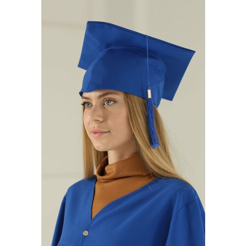 женская шапка моделини, синяя