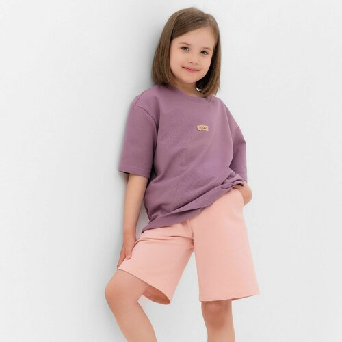 повседневные шорты minaku для девочки, фиолетовые